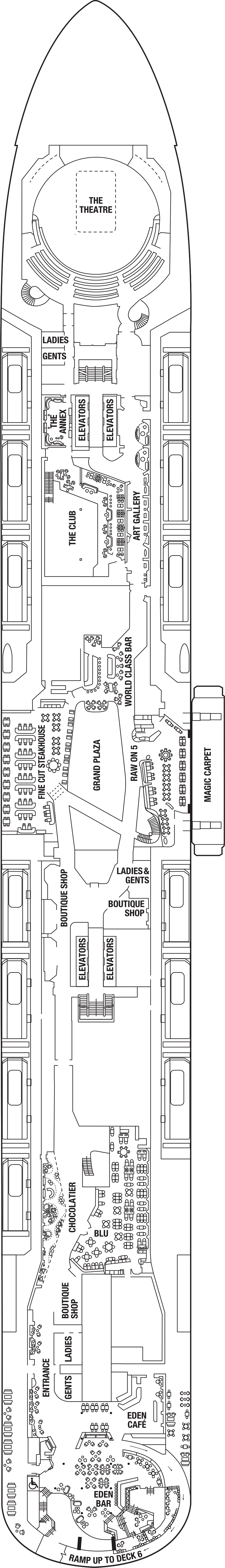 Deck 5 deck plan for Celebrity Ascent