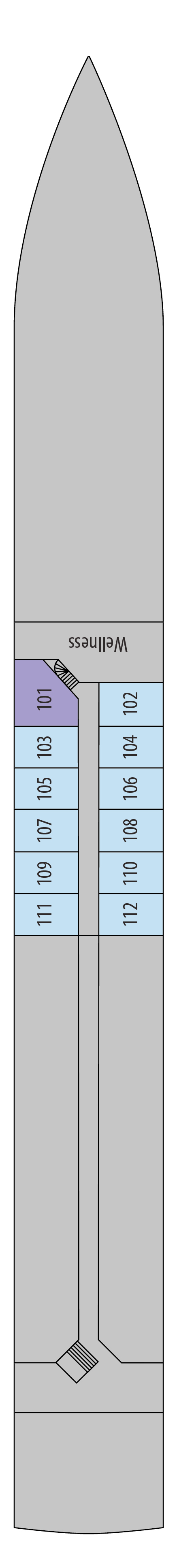 Emerald (Deck 1) deck plan for MS Lord Byron