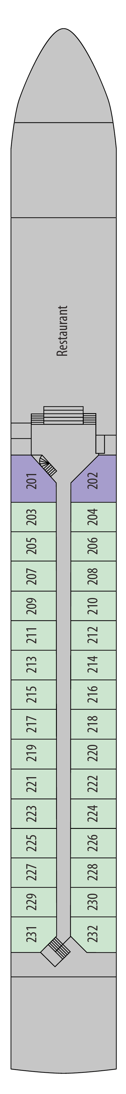 Ruby (Deck 2) deck plan for MS Lord Byron