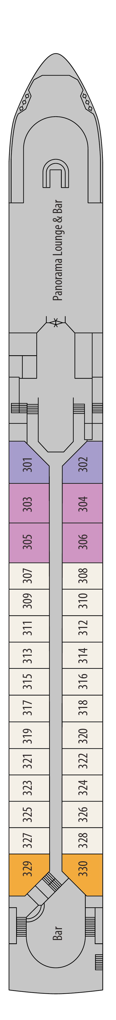 Diamond (Deck 3) deck plan for MS Lord Byron