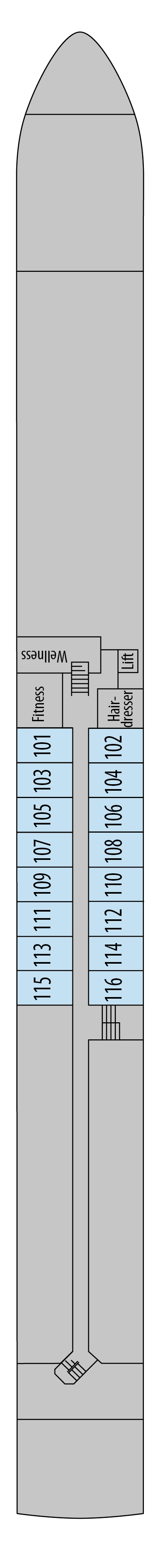 Emerald (Deck 1) deck plan for MS Robert Burns