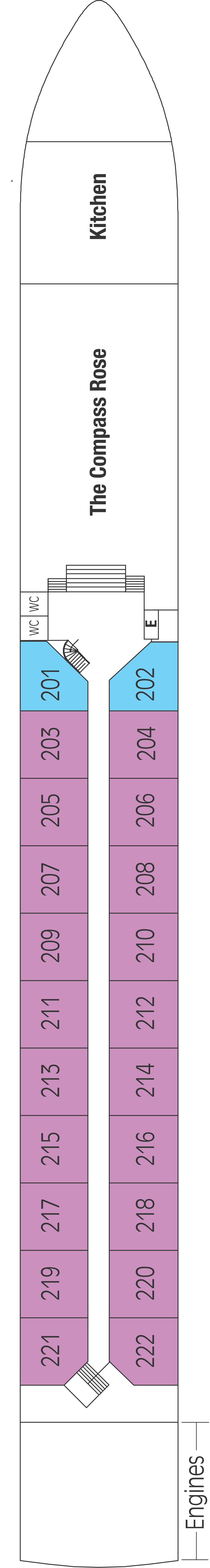 Ruby (Deck 2) deck plan for ms Emerald