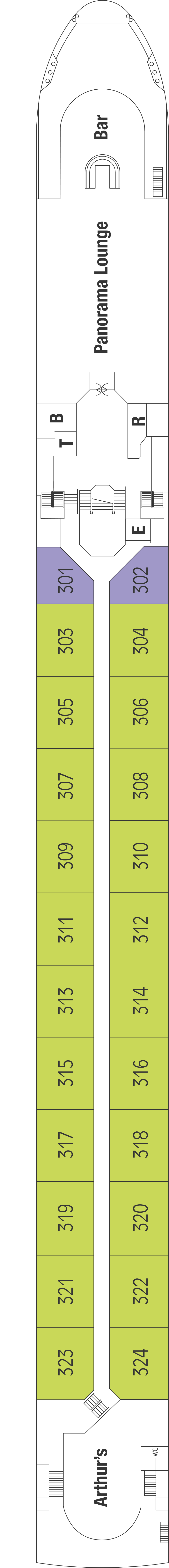 Diamond (Deck 3) deck plan for ms Savor