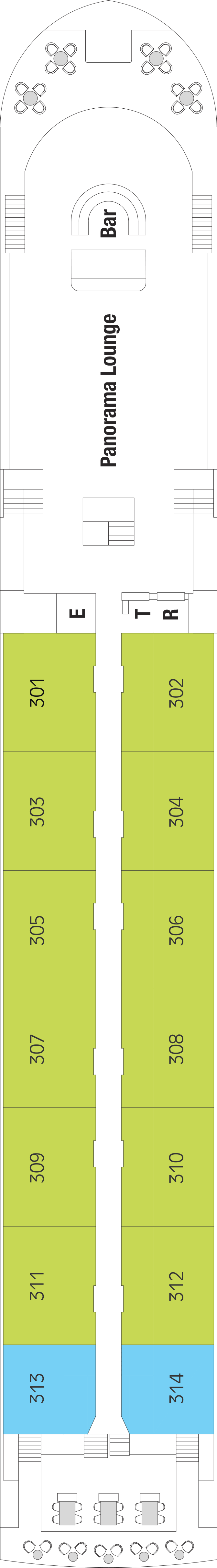 Diamond (Deck 3) deck plan for ms Andorinha