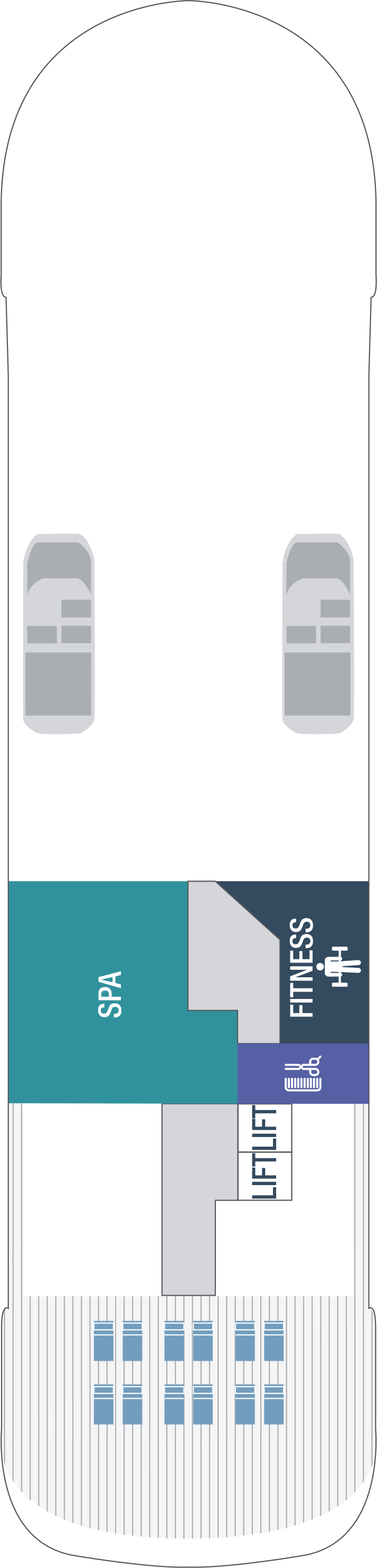 Deck 7 deck plan for Le Champlain