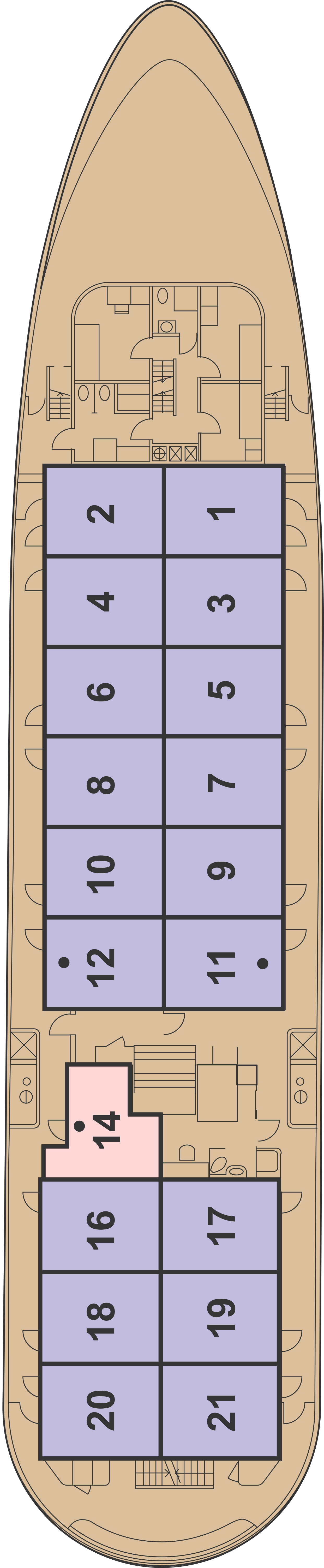 Cabin (Deck 2) deck plan for Isabela II