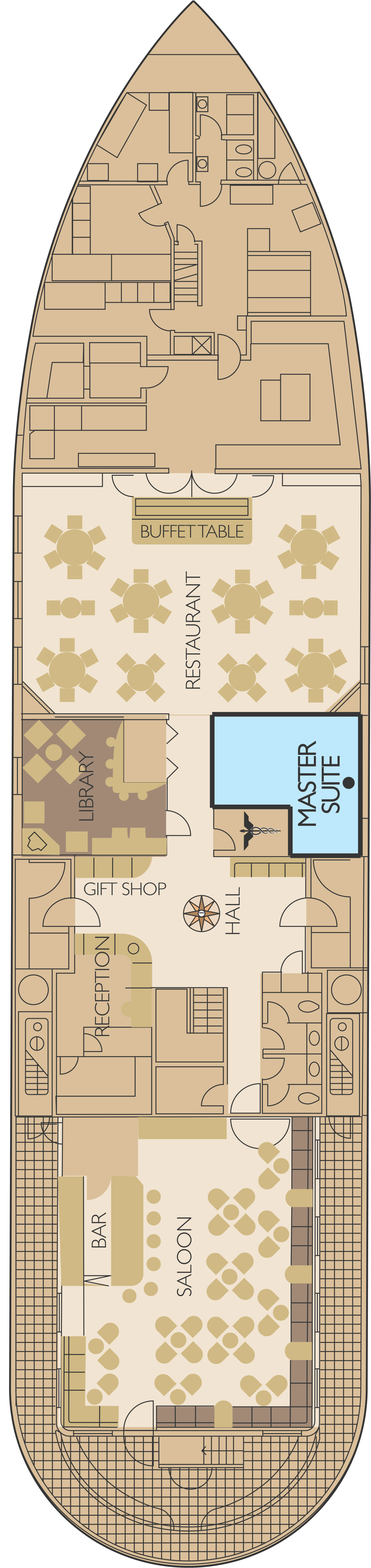 Main (Deck 1) deck plan for Isabela II