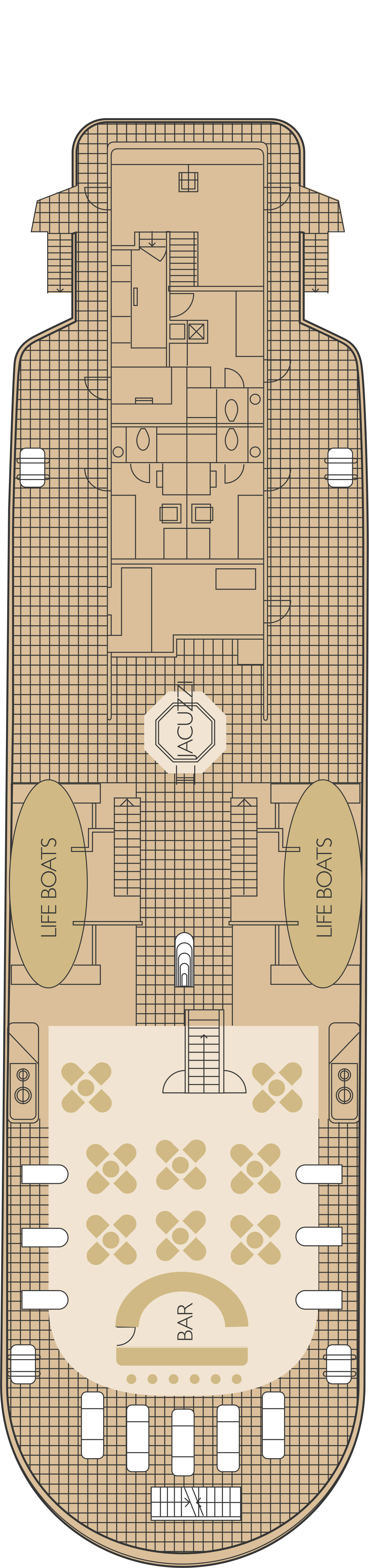 Sun (Deck 3) deck plan for Isabela II