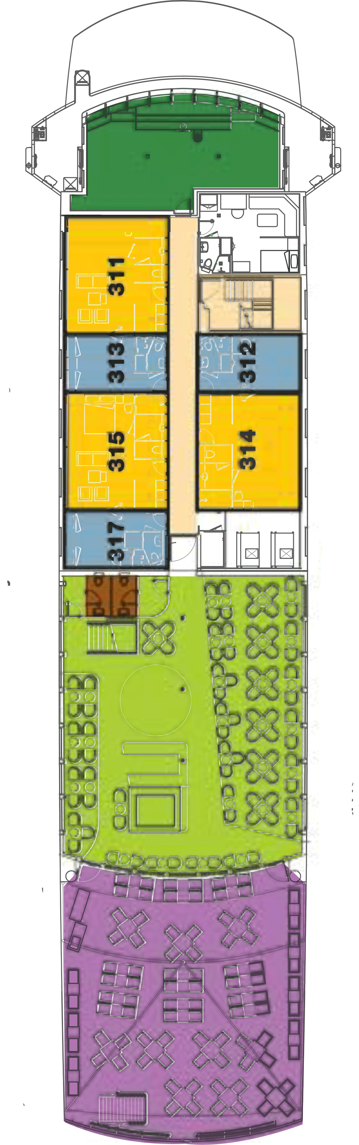 (Deck 4) deck plan for Santa Cruz II