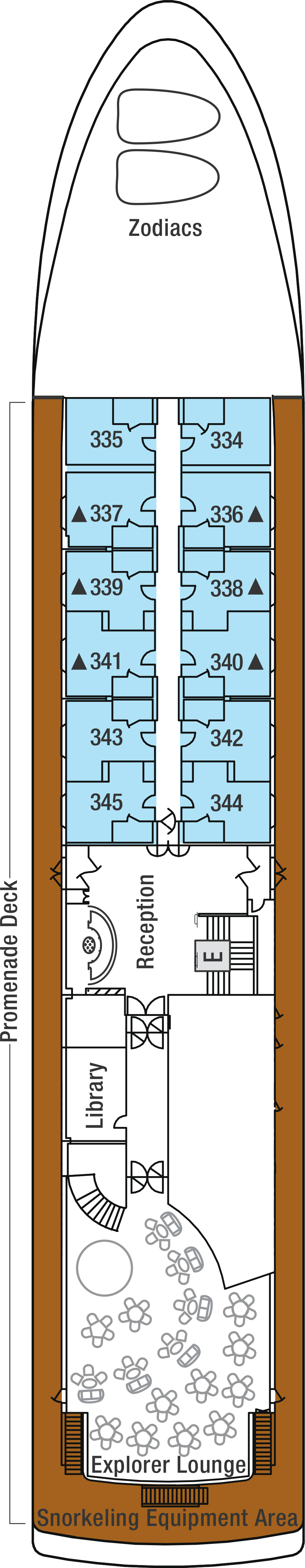 Deck 3 deck plan for Silver Galapagos