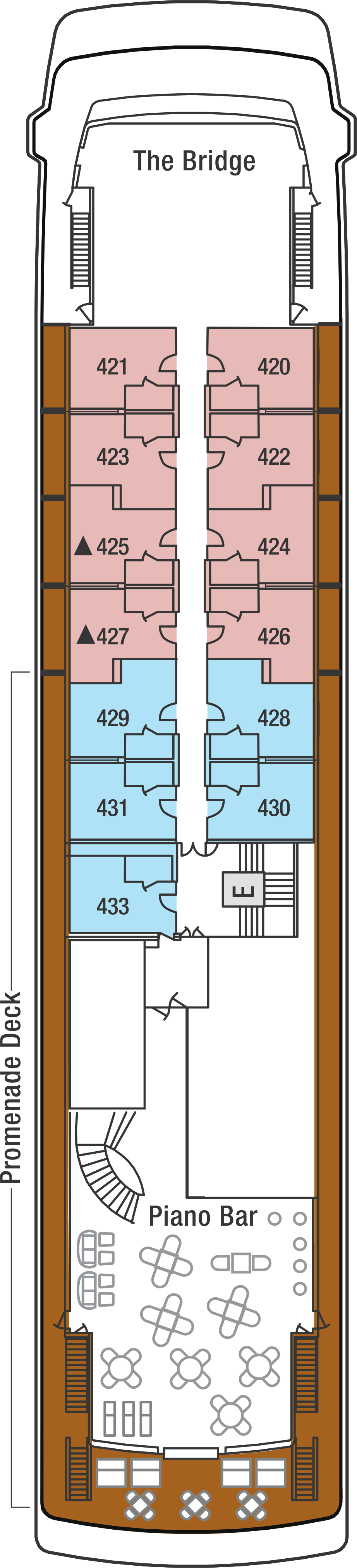 Deck 4 deck plan for Silver Galapagos