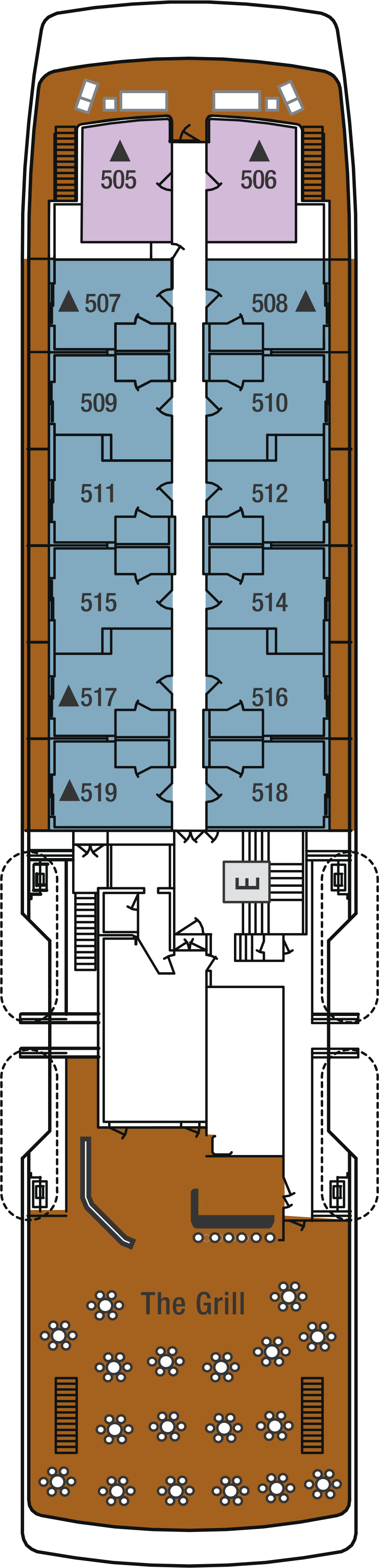 Deck 5 deck plan for Silver Galapagos