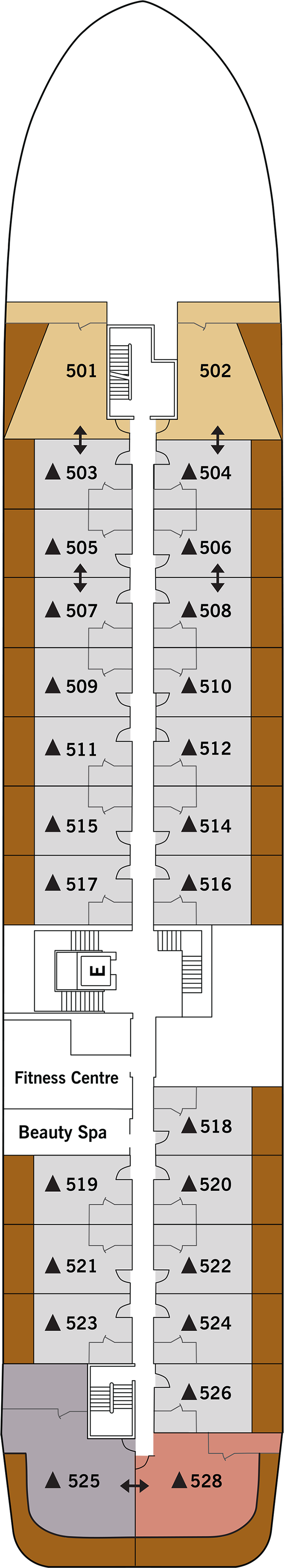 Deck 5 deck plan for Silver Origin