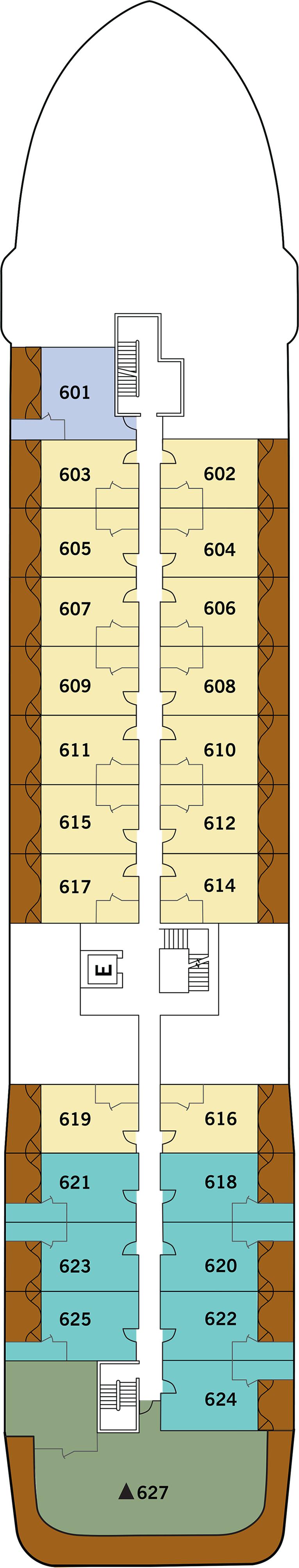 Deck 6 deck plan for Silver Origin