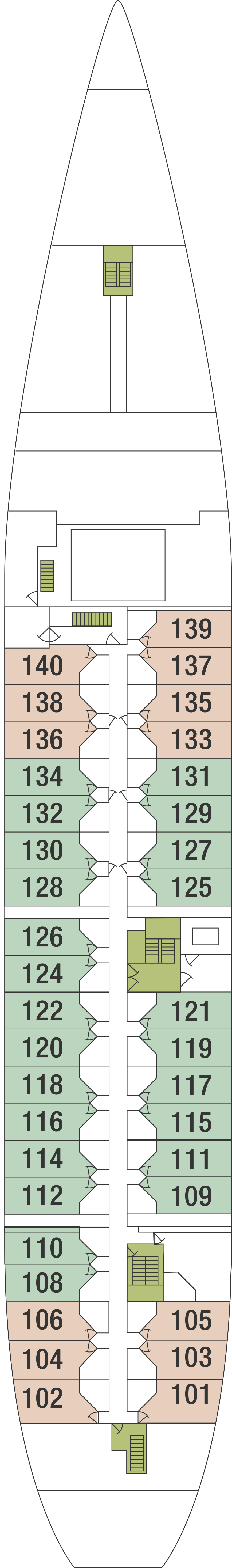Deck 1 deck plan for Wind Star 
