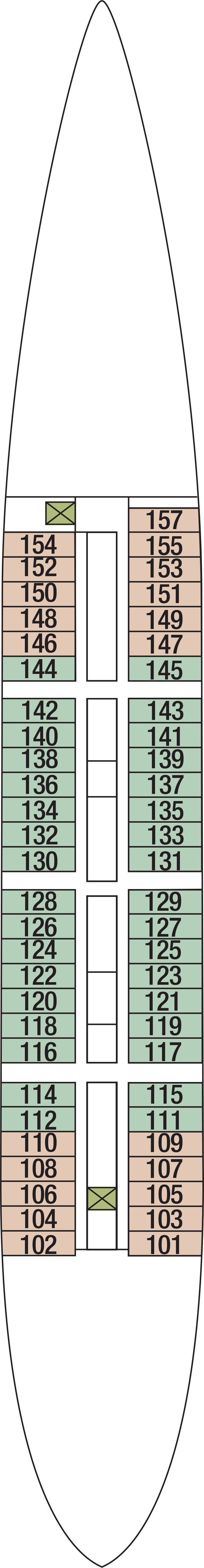 Deck 1 deck plan for Wind Surf