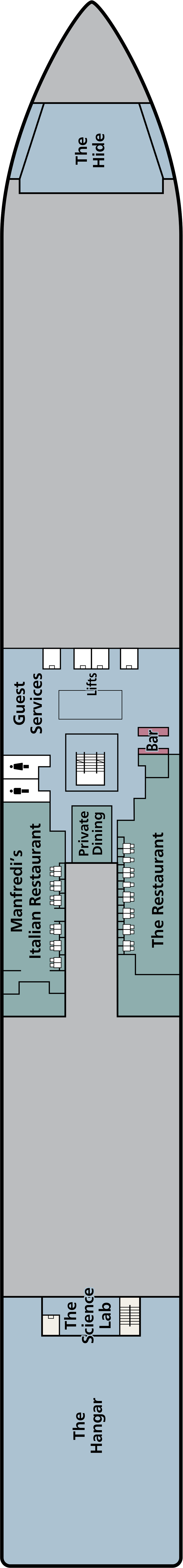 Deck 1 deck plan for Viking Octantis