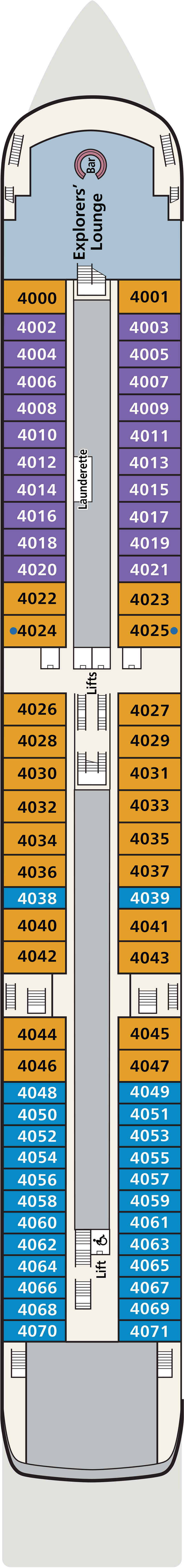 Deck 4 deck plan for Viking Octantis