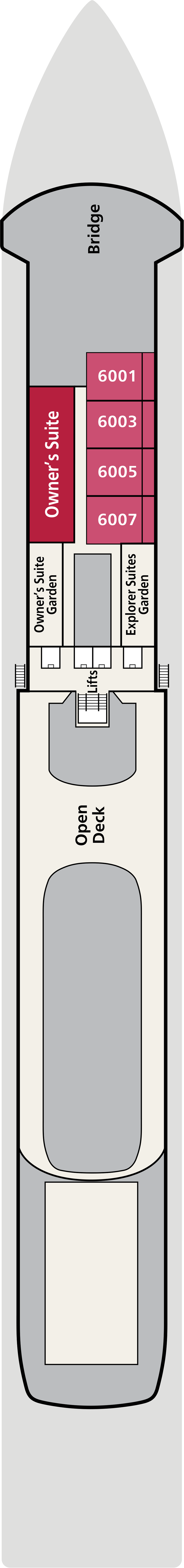 Deck 6 deck plan for Viking Octantis