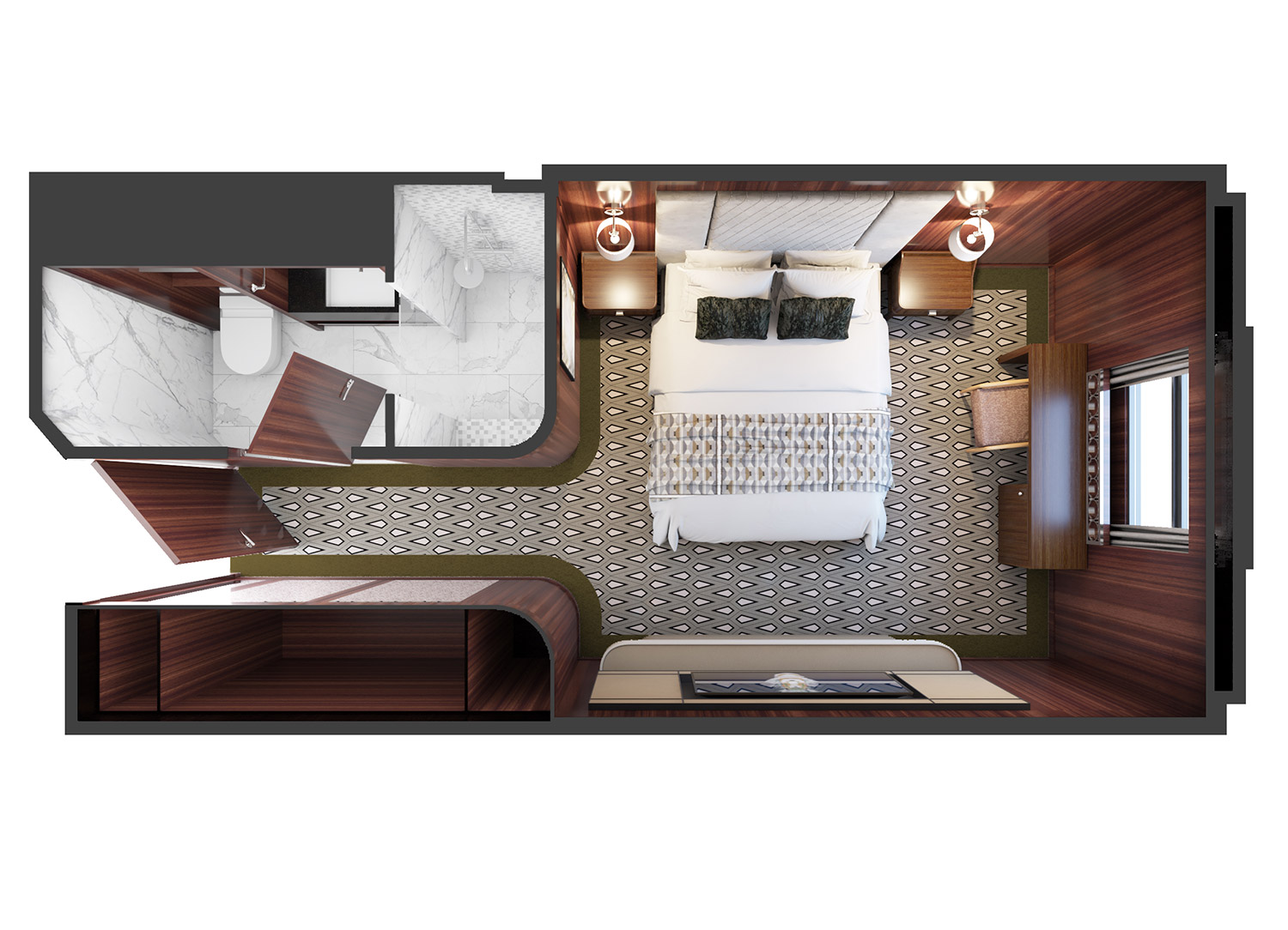 Adventure Oceanview Stateroom - Schematic