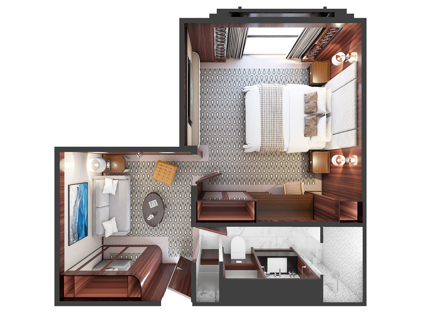 Horizon Deluxe Stateroom - Schematic