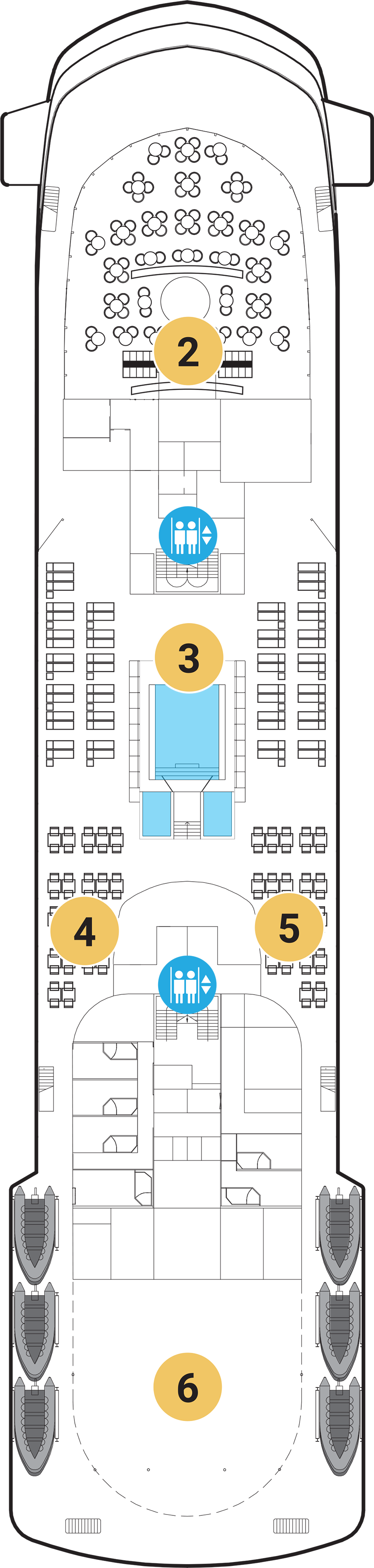 Deck 7 deck plan for World Traveller