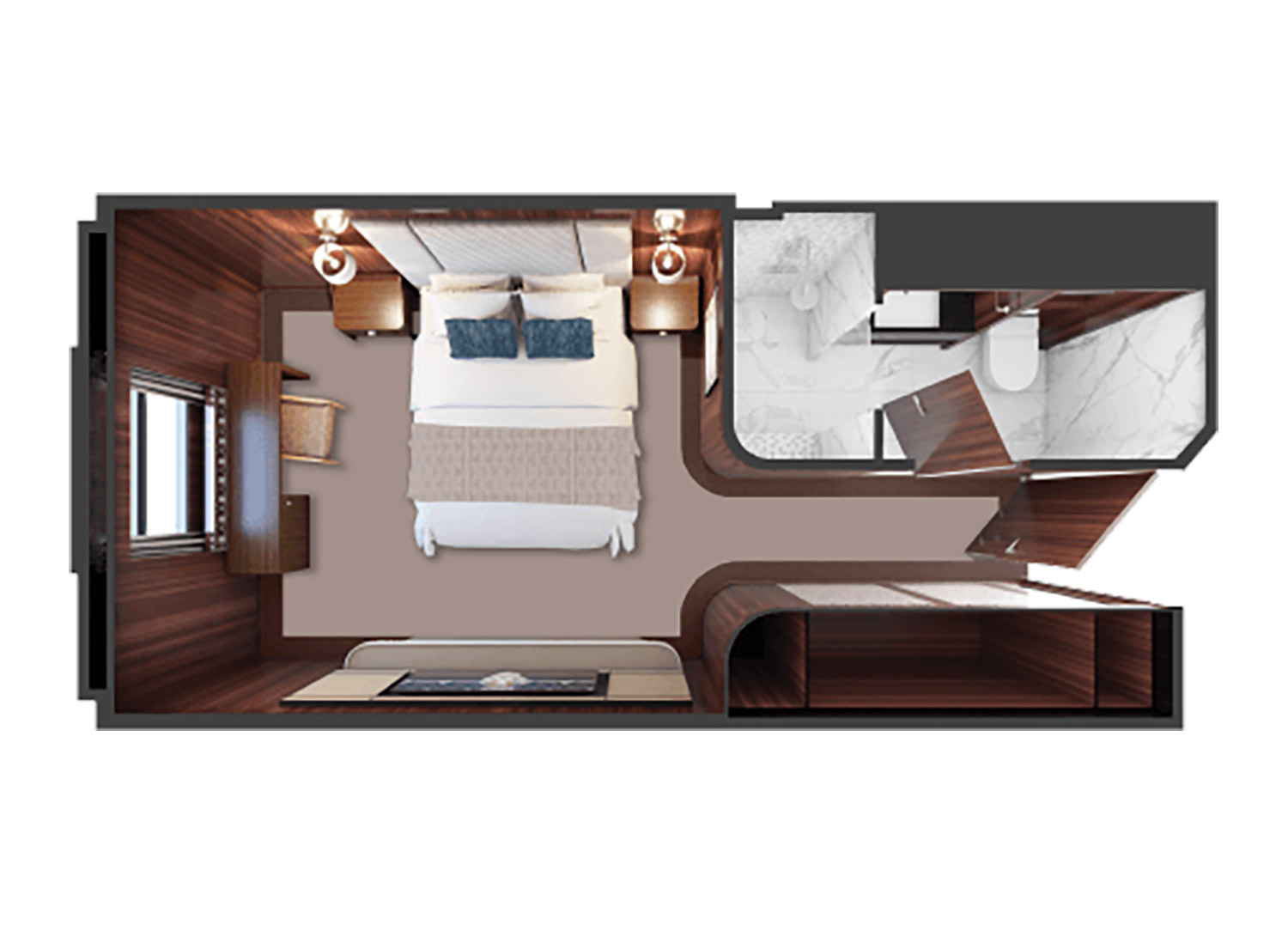 Adventure Oceanview Stateroom - Schematic