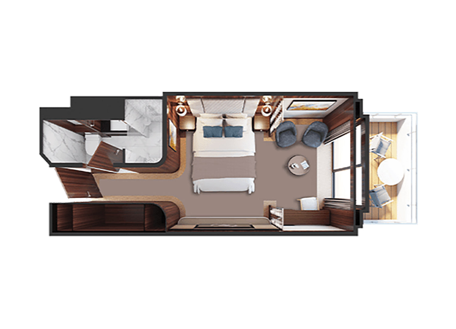 Veranda Stateroom - Schematic