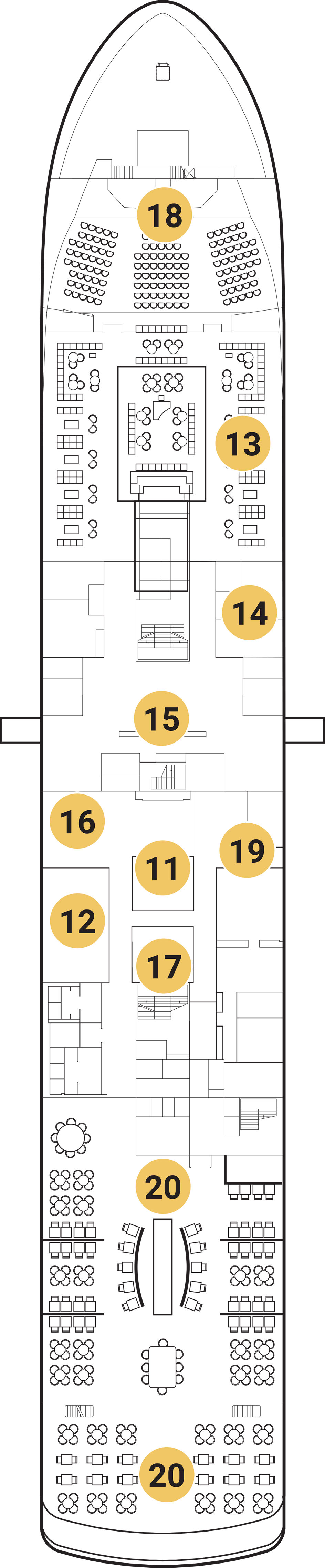 Deck 4 deck plan for World Voyager