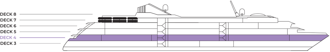 Where Deck 4 is on World Voyager