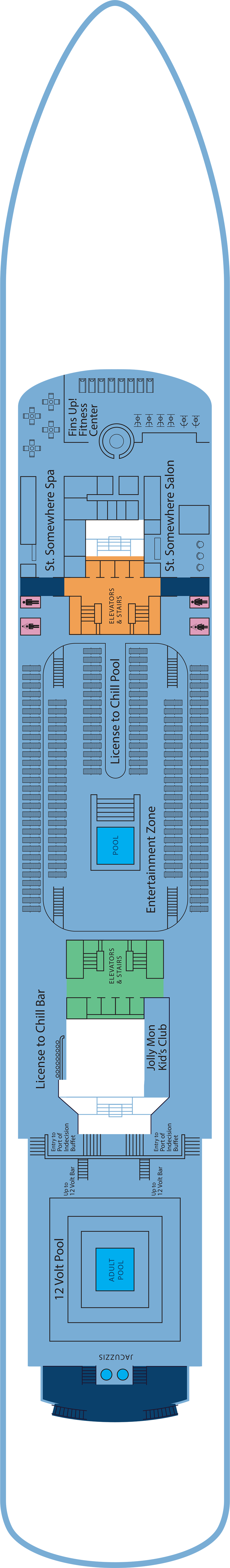 License to Chill (Deck 11) deck plan for Margaritaville Paradise