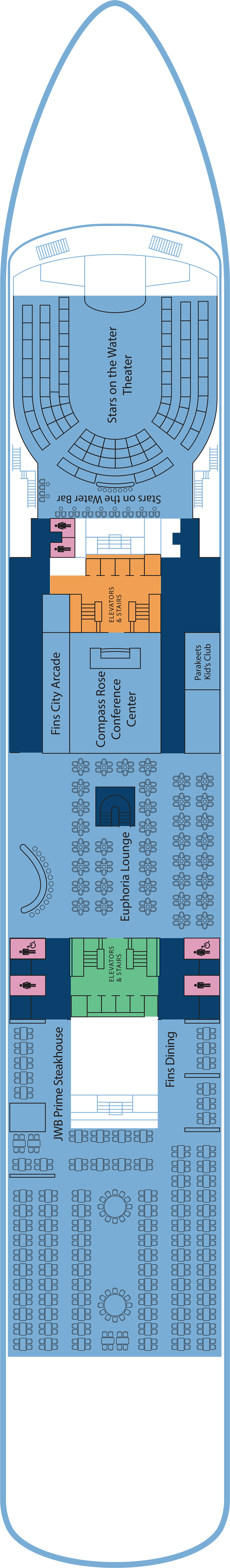 Stars on The Water (Deck 8) deck plan for Margaritaville Paradise