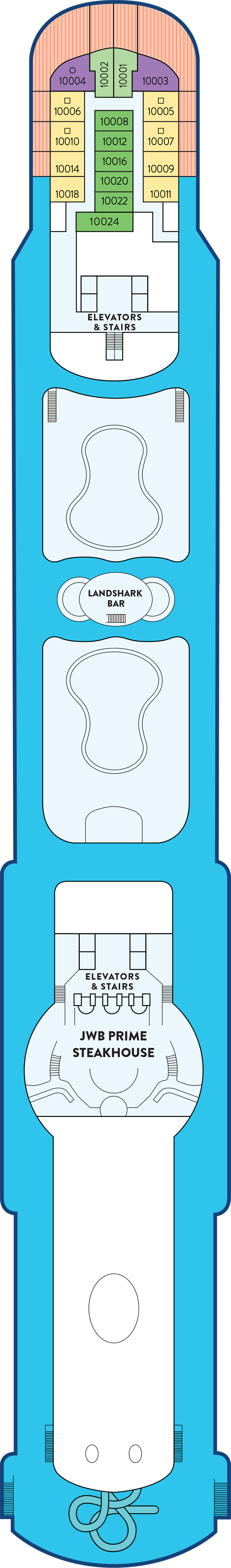 Lucky Star (Deck 10) deck plan for Margaritaville Islander