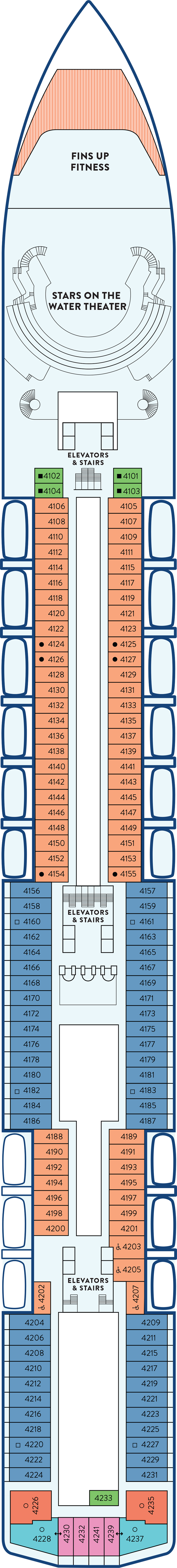Coastal Confessions (Deck 4) deck plan for Margaritaville Islander
