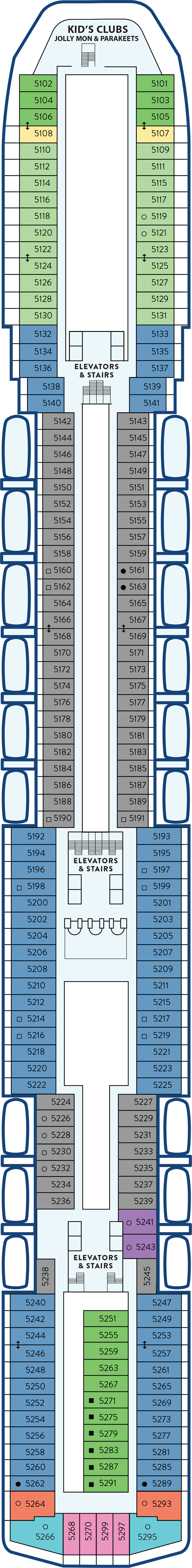 Change in Attitude (Deck 5) deck plan for Margaritaville Islander