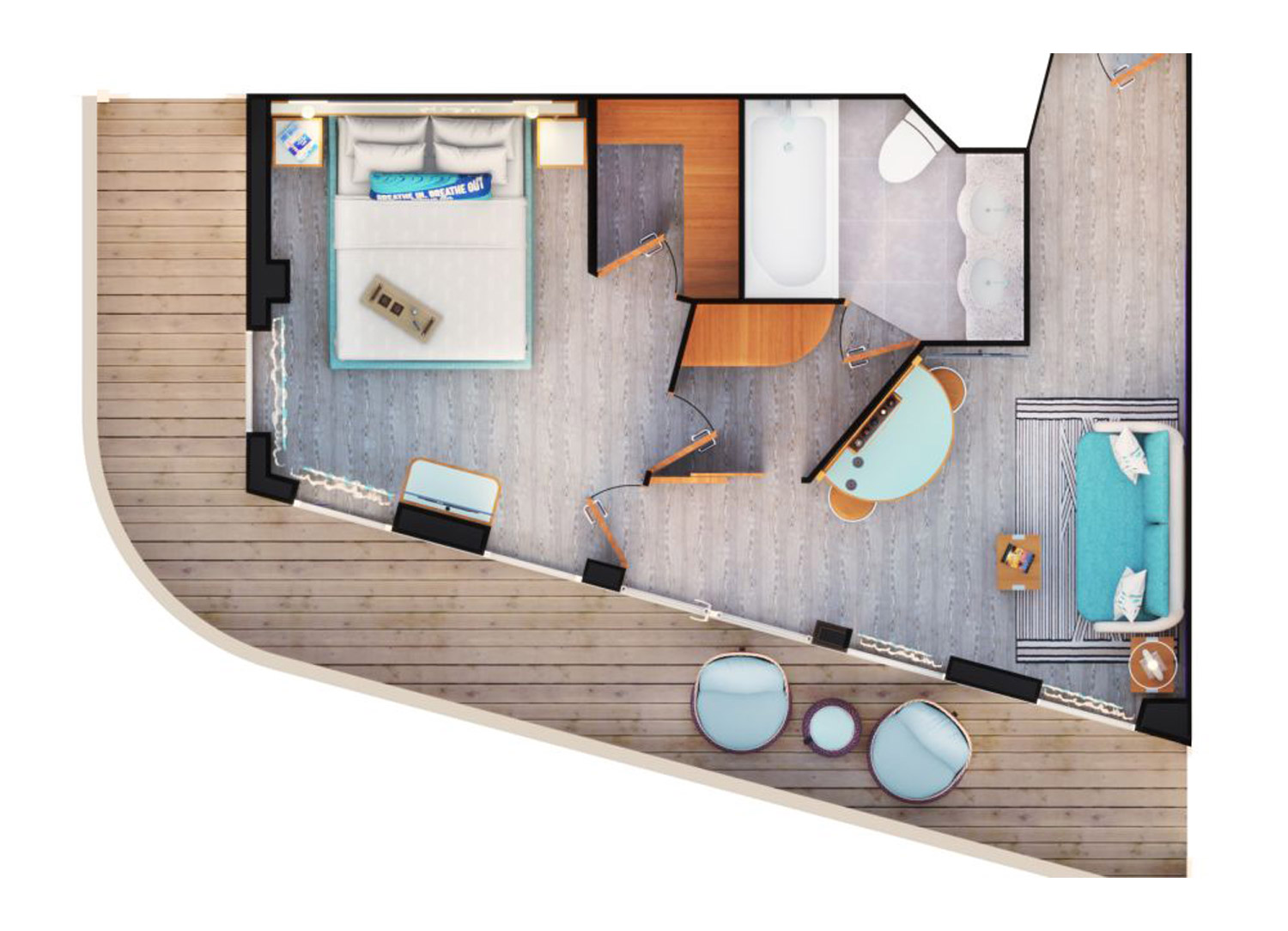 Grand Terrace Corner Suite - Schematic