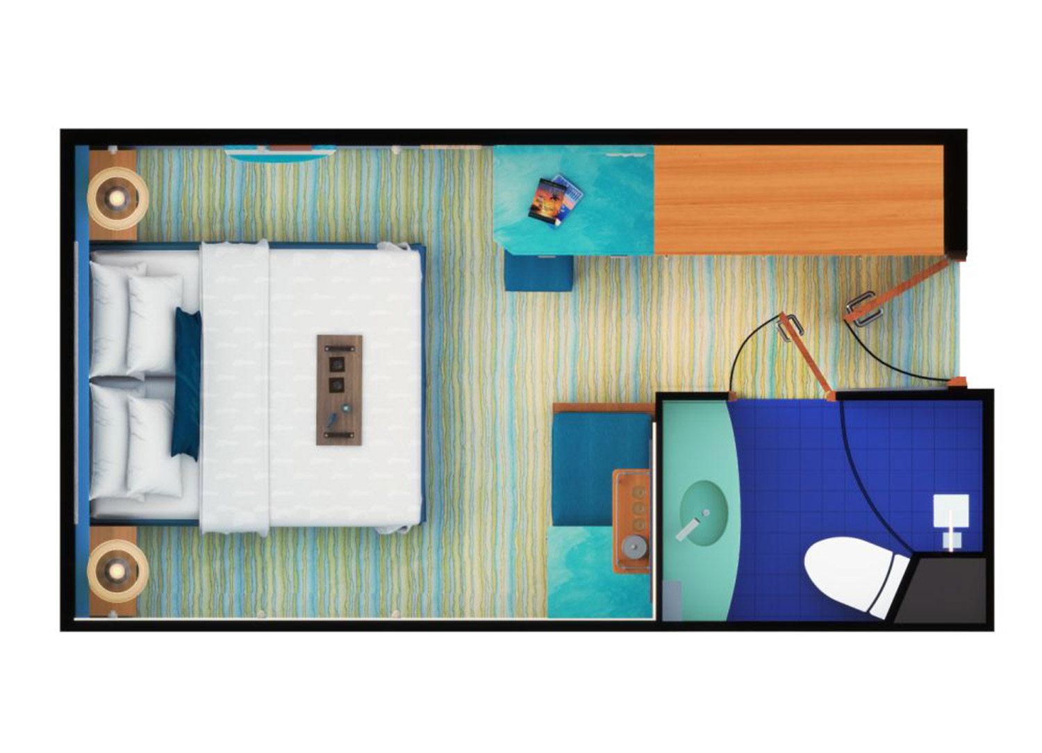 Cozy Interior Stateroom - Schematic
