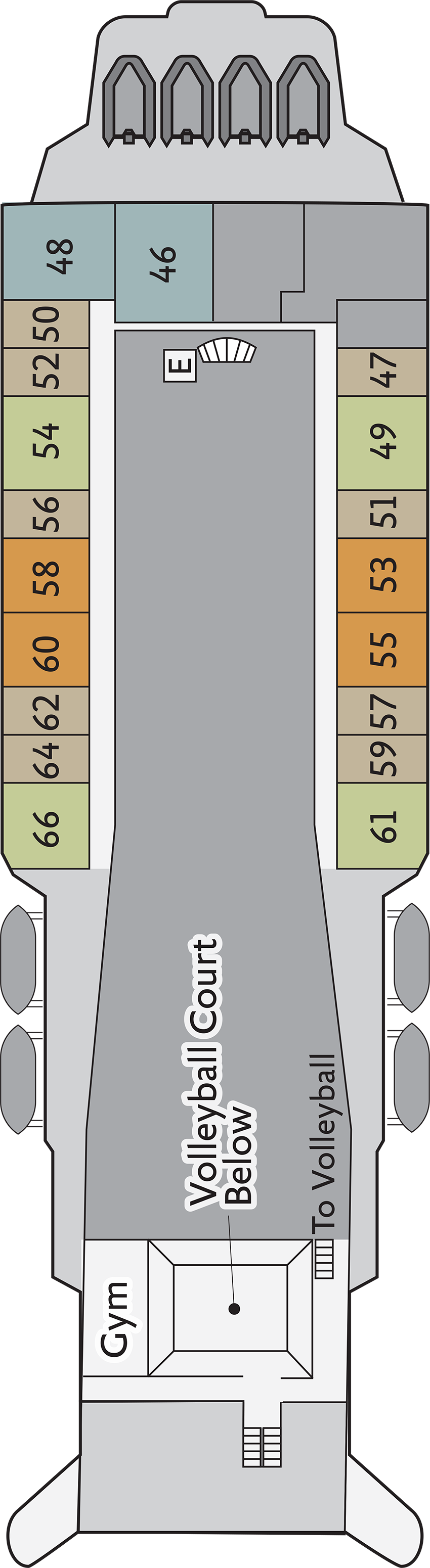 Bridge Deck 1 deck plan for 50 Years of Victory