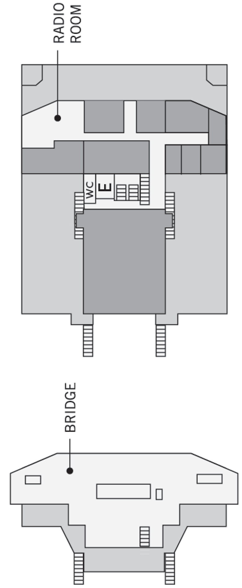 Bridge and Radio Deck deck plan for Kapitan Khlebnikov