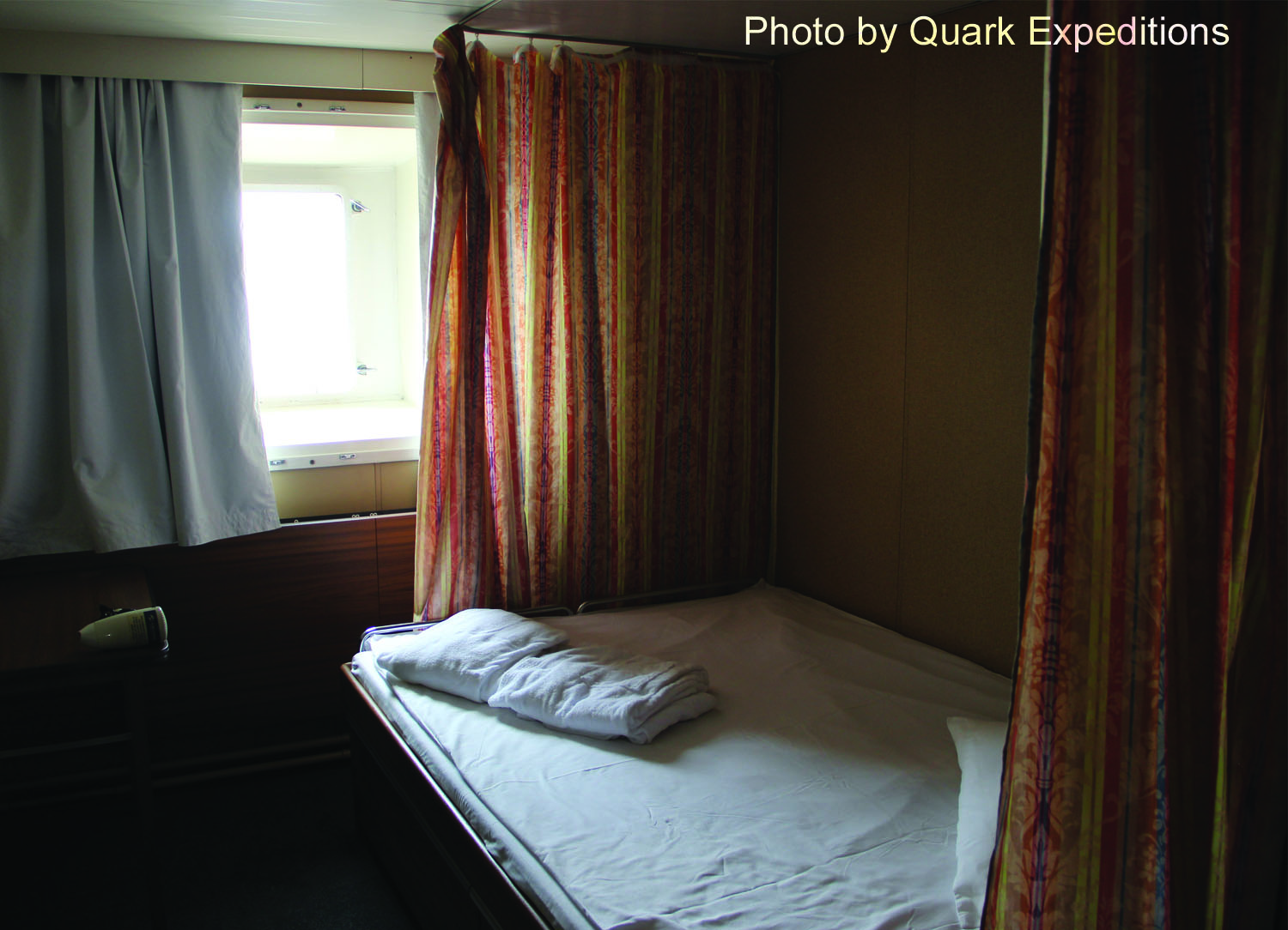 Corner Suite aboard <em>Kapitan Khlebnikov</em>.