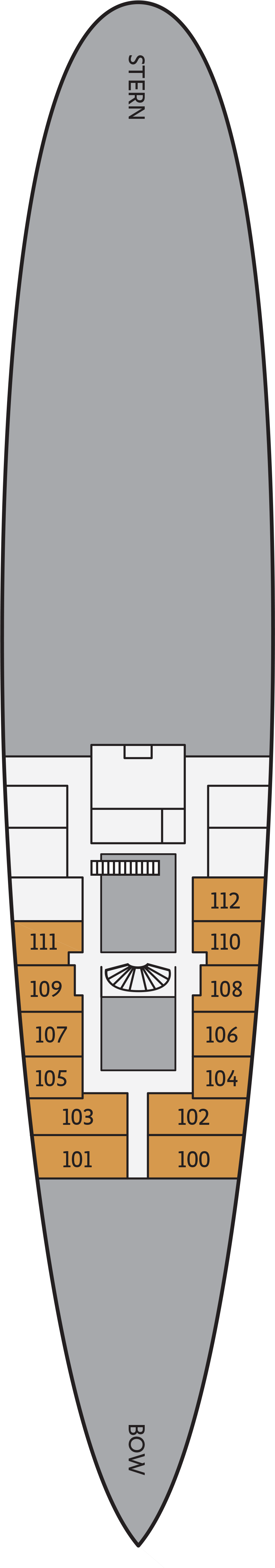 Lower Deck (Deck 1) deck plan for Ocean Adventurer
