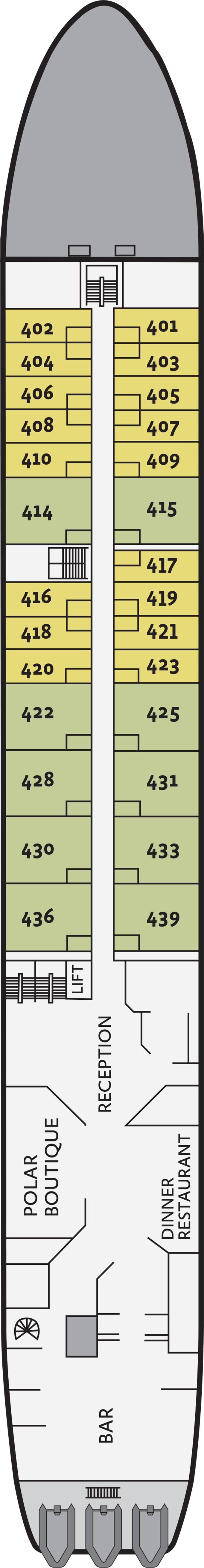 Main Deck (Deck 2) deck plan for Ocean Diamond
