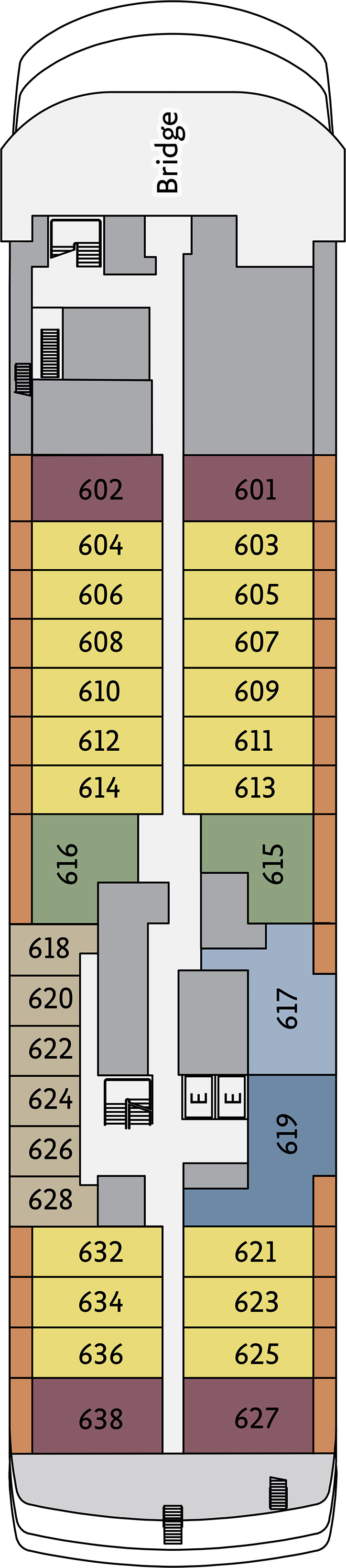 Deck 6 deck plan for Ultramarine