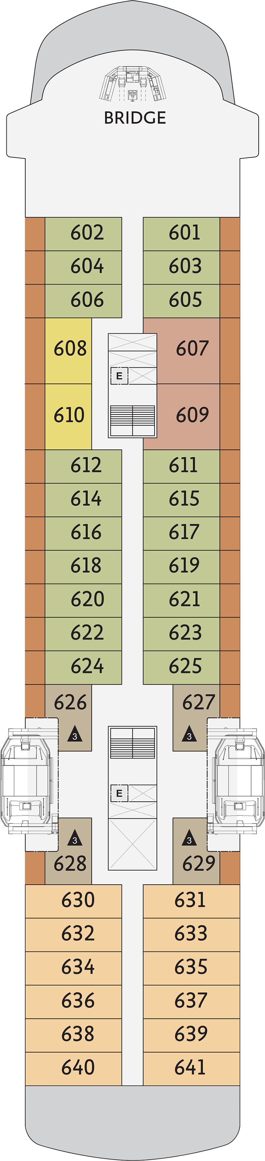 Deck 6 deck plan for World Explorer