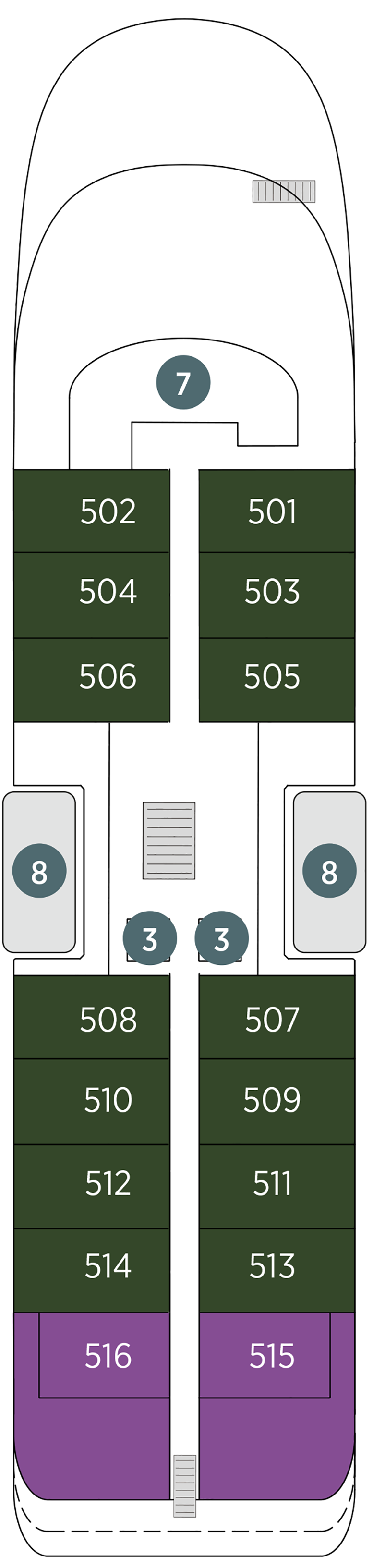 Panorama Deck (Deck 5) deck plan for Emerald Azzurra