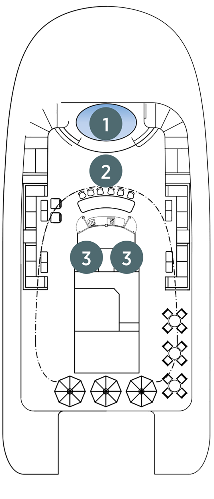 Sky Deck (Deck 7) deck plan for Emerald Azzurra