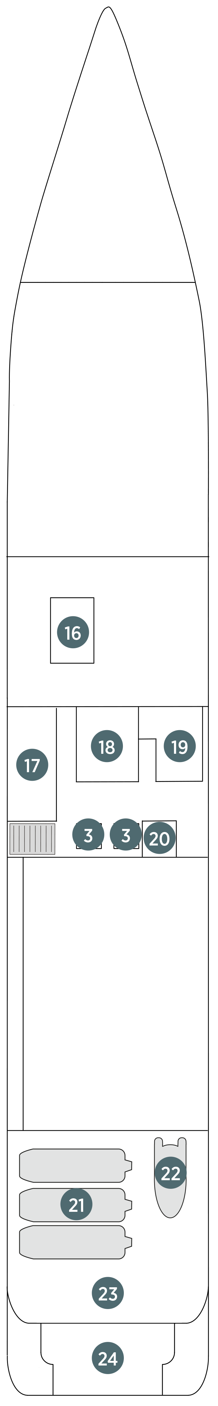 Wellness Deck (Deck 2) deck plan for Emerald Azzurra