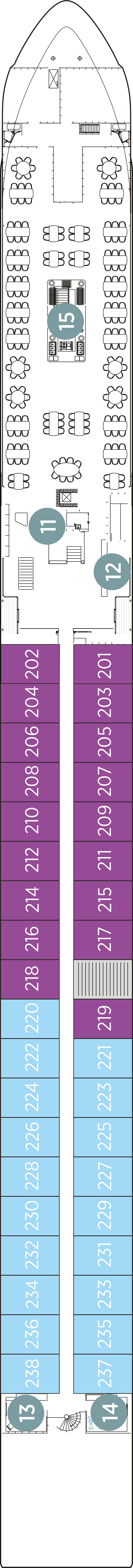 Vista Deck (Deck 2) deck plan for Emerald Luna