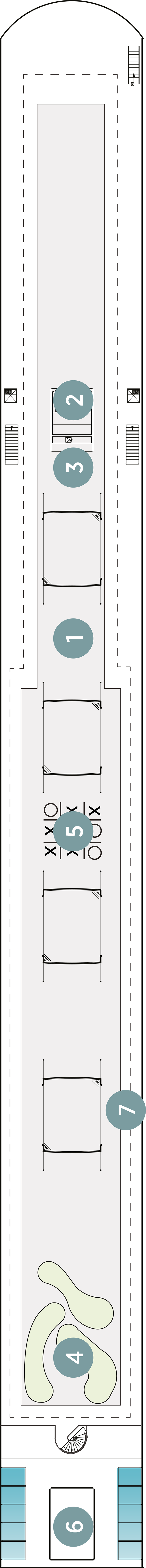 Sun Deck (Deck 4) deck plan for Emerald Destiny