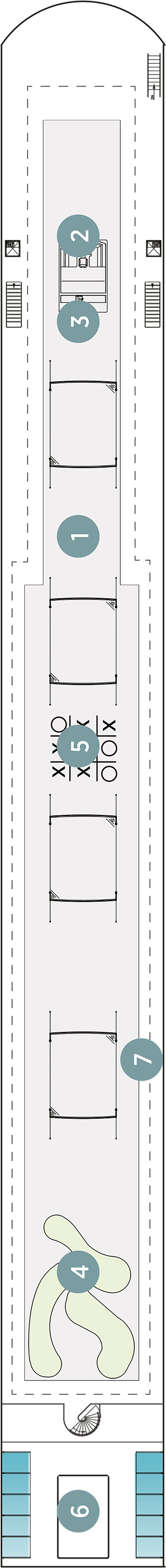 Sun Deck (Deck 4) deck plan for Emerald Liberte